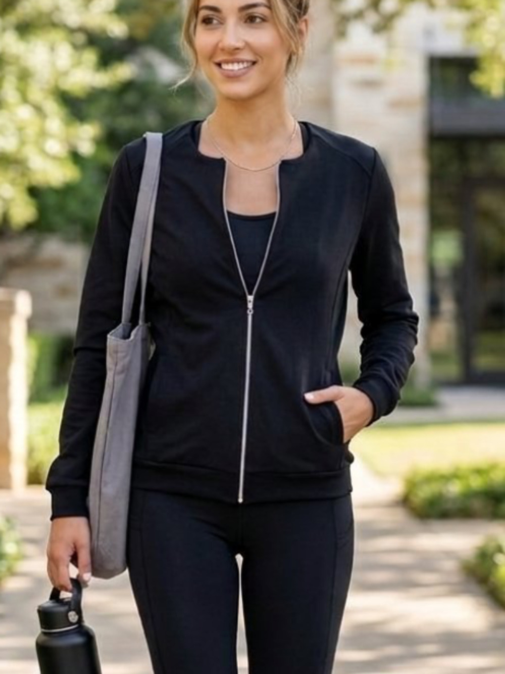 MOE - EUROPEAN Zip Front Yoga Cotton & Elastane Jacket
